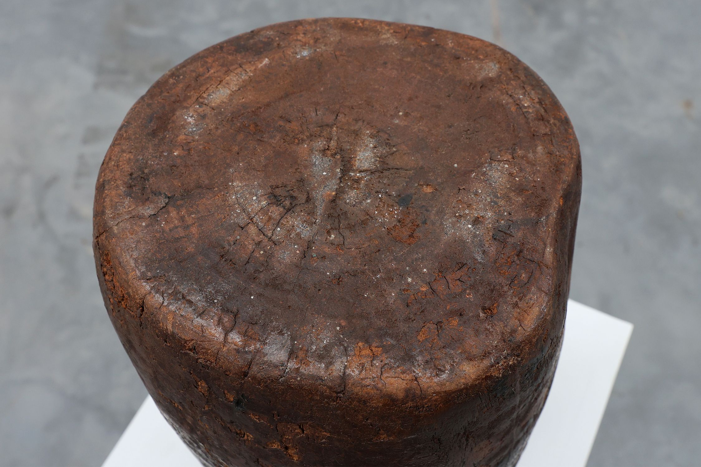 Rare Rustic wabi sabi style vase in solid wood, France 1800sthumbnail